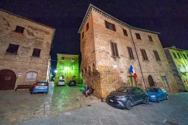 Volterra Itália Outubro 223 Vista Praça Medieval Cidade Principal — Fotografia de Stock