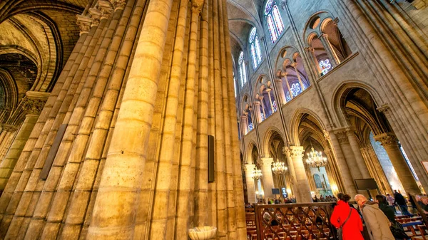 Paris December 2012 Interiören Notre Dame — Stockfoto