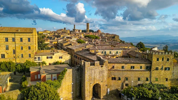 Talya Nın Toskana Kentindeki Bir Ortaçağ Şehri Olan Volterra Nın — Stok fotoğraf
