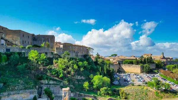 Luftaufnahme Von Volterra Einer Mittelalterlichen Stadt Der Toskana Italien — Stockfoto
