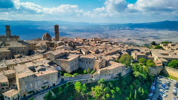 Aerial View Volterra Medieval City Tuscany Italy — Stock Photo, Image
