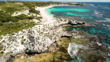 Rottnest Adası, Avustralya 'daki Havza manzarası.