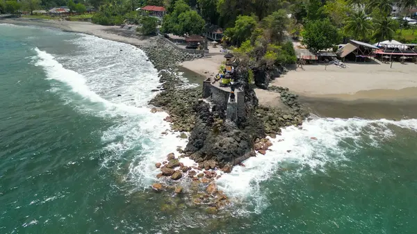 Aerial View Batu Bolong Temple Lombok Indonesia — Stock Photo, Image