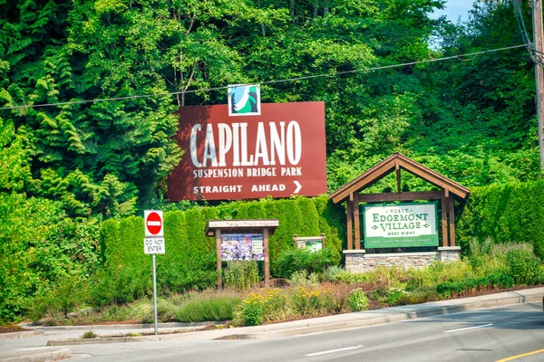 Capilano Brudge Park giriş tabelası, Kanada.