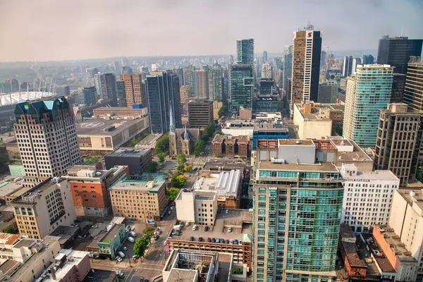 加拿大温哥华 2017年8月10日 从高处俯瞰令人惊叹的空中城市 — 图库照片
