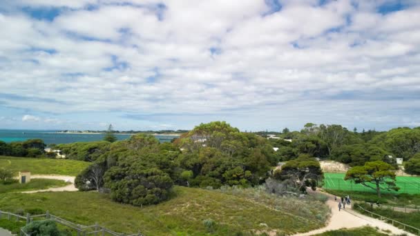 Bathurst Lighthouse Rottnest Island Luchtfoto Australië — Stockvideo