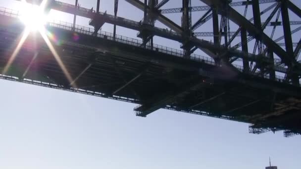 Sydney Harbour Bridge Retroiluminado Austrália — Vídeo de Stock