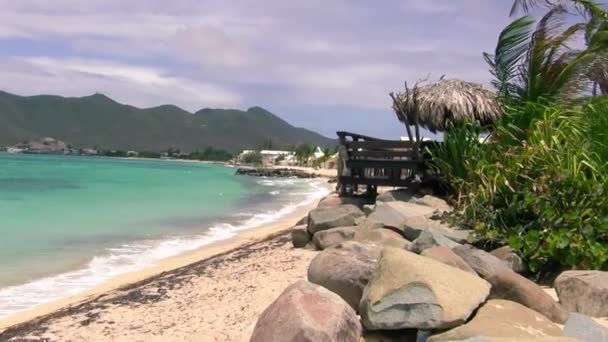 Pláž Maarten Nizozemské Antily — Stock video