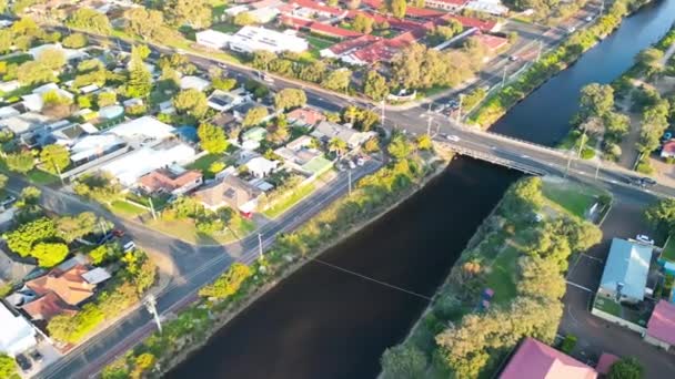 Flygfoto Över Busselton Vid Solnedgången Western Australia — Stockvideo