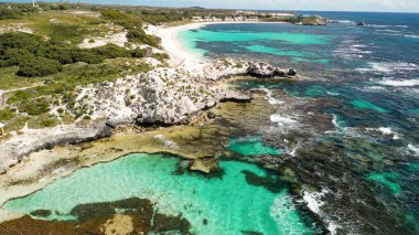 Rottnest Adası, Avustralya 'daki Havza manzarası.