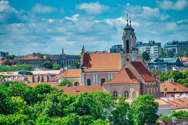 Vilnius Stadtbild Luftaufnahme Einem Sonnigen Sommertag Litauen — Stockfoto