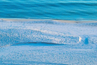 Panama City Plajı, gün batımında Florida.