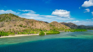 Lombok, Endonezya 'daki Gili Bedis' in hava görüntüsü