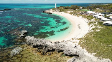 Rottnest Adası, Avustralya 'daki Havza manzarası.