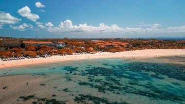 Aerial view of Nusa Dua Beach in Bali, Indonesia clipart