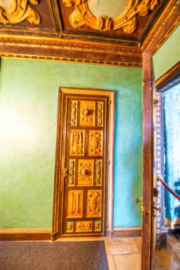 San Simeon, CA - 3 Ağustos 2017: Hearst Şatosu tarihi bir anıttır.