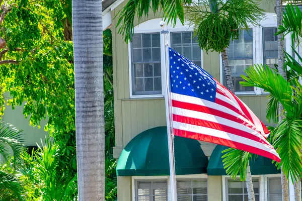 Amerikansk Flagga Fort Lauderdale — Stockfoto