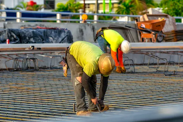 Road Workers Fort Lauderdale Streets Florida — Stock Photo, Image