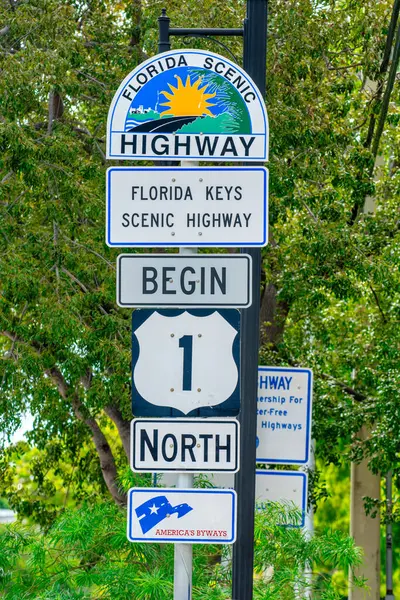 Florida Scenic Highway Road Sign Start — Stock Photo, Image