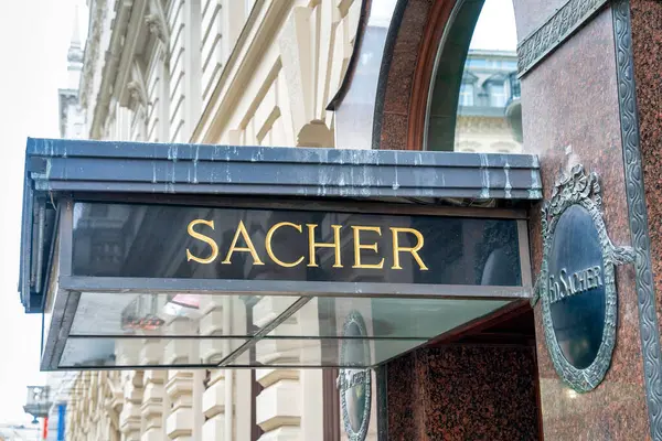 Viena Áustria Agosto 2022 Café Sacher Centro Cidade — Fotografia de Stock