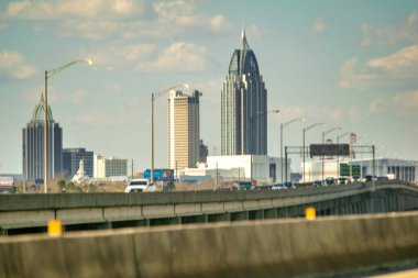 Gulfport, Mississippi - 8 Şubat 2016: Eyaletler arası şehir binaları.