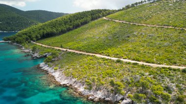 Cape Amarandos Sahili - Yunanistan Havacılık Manzarası.