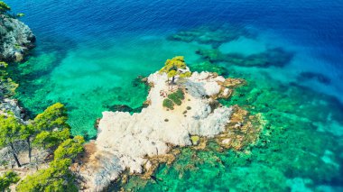 Cape Amarandos Sahili - Yunanistan Havacılık Manzarası.