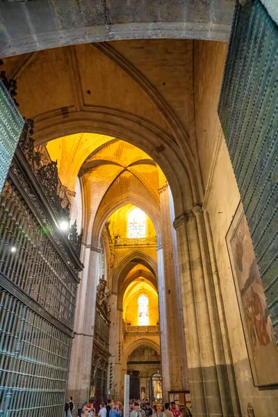 Sevilla Spanya Nisan 2023 Sevilla Katedrali Kolonların — Stok fotoğraf