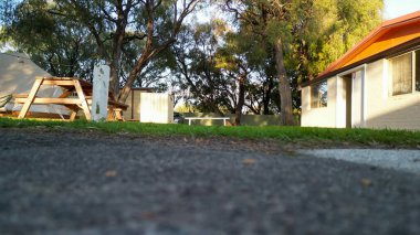 Günbatımında Busselton 'un hava manzarası, Batı Avustralya.