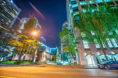 Vancouver, Kanada - 8 Ağustos 2017: Gastown sokakları.