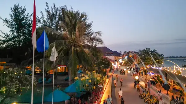 Lombok Gili Trawangan的夜景 — 图库照片