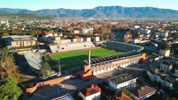 Widok Lotu Ptaka Lucca Stadium Toskanii Piękny Jesienny Dzień — Wideo stockowe