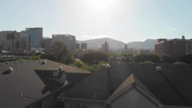 Salt Lake City 'nin gökyüzü manzarası Utah.