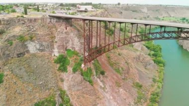 Jerome, Idaho 'daki Perrine Memorial Köprüsü hava görüntüsü.