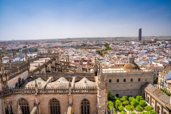 Pemandangan Udara Panorama Dari Langit Sevilla Andalusia — Stok Foto