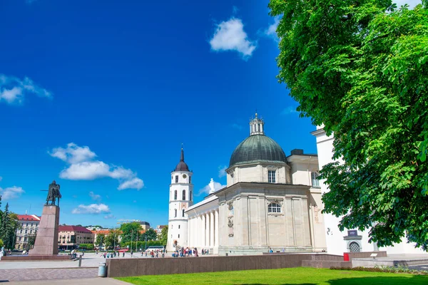 Wilno Litwa Lipca 2017 Plac Katedralny Słoneczny Letni Dzień — Zdjęcie stockowe