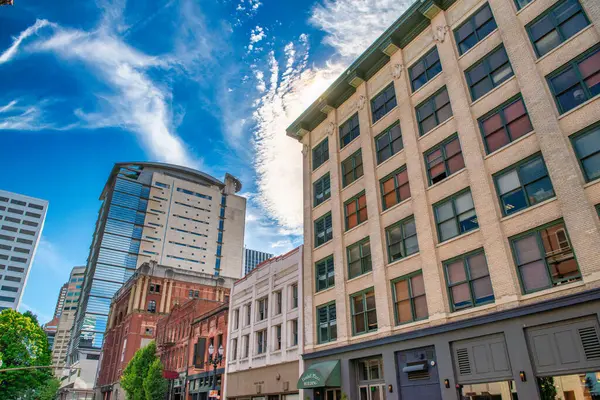 Portland Oregon City Buildings Sunny Day — Stock Photo, Image