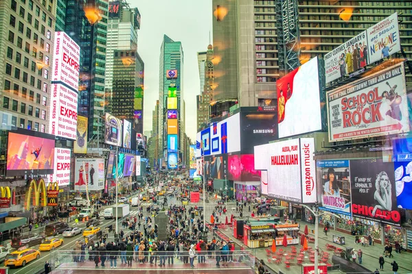 Ciudad Nueva York Noviembre 2018 Turistas Times Square Por Mañana —  Fotos de Stock