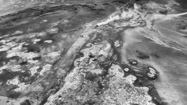 Myvatn Islandia Vista Aérea Las Aguas Termales Hverir Namafjall Geothermal —  Fotos de Stock