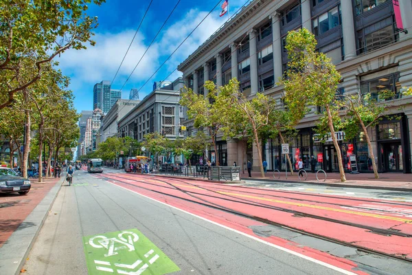 San Francisco Agosto 2017 Ruas Prédios Cidade Dia Ensolarado — Fotografia de Stock