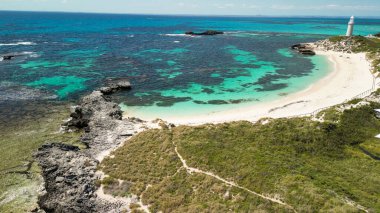 Rottnest Adası, Avustralya 'daki Havza manzarası.