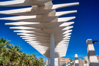 Paseo del Parque, Malaga, İspanya.