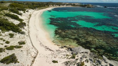 Rottnest Adası, Avustralya 'daki Havza manzarası.
