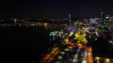 Perth 'in gece gökyüzü manzarası, Batı Avustralya
