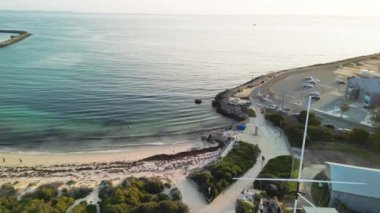 Fremantle ufuk çizgisi hava manzarası, Batı Avustralya.