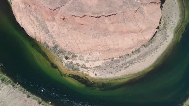 Вид Повітря Підковоподібну Гору Пейдж Арізона — стокове відео