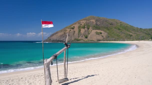 Increíbles Colores Una Playa Lombok Indonesia — Vídeo de stock