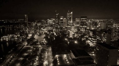 Perth 'in gece gökyüzü manzarası, Batı Avustralya