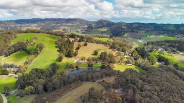 Aerial view of Vineyards in South Australia.