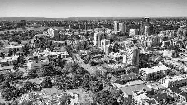 Perth skyline, Western Australia. Beautiful aerial view of city skyline.